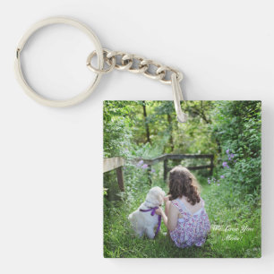 Personalised Picture and Name We Love You Keychain