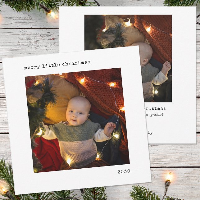 Personalised Picture Baby's First Christmas Holiday Card (Creator Uploaded)