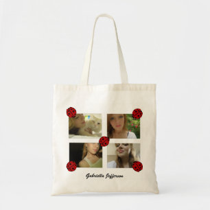 Personalised Picture Collage: Ladybug Tote Bag