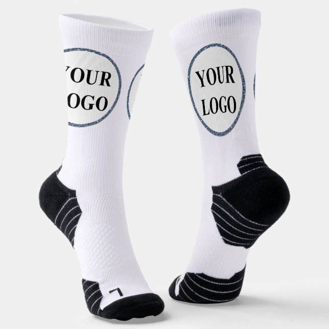 Personalised Picture Face Photo Gifts Ad Logo Socks (Angled)