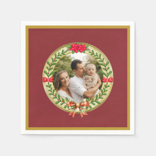 Personalised Picture Frame and Christmas Wreath  N Napkin