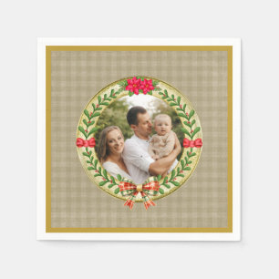 Personalised Picture Frame and Christmas Wreath  N Napkin
