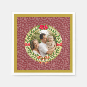 Personalised Picture Frame and Christmas Wreath  Napkin