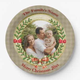 Personalised Picture Frame and Christmas Wreath P Paper Plate