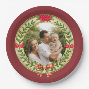 Personalised Picture Frame and Christmas Wreath  Paper Plate