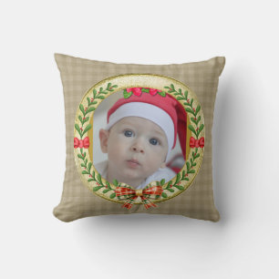 Personalised Picture Frame and Christmas Wreath  T Cushion