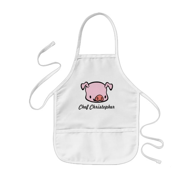 Personalised Pig Apron for Kids (Front)