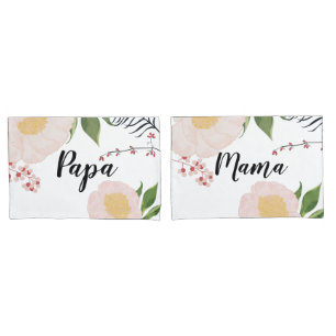 Personalised Pillow Cases Baby Pink Cosmos on Whit