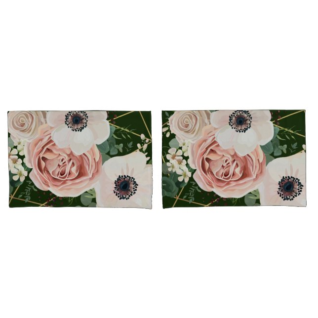 Personalised Pillow Cases Geometric Garden Hunter (Front-Set)