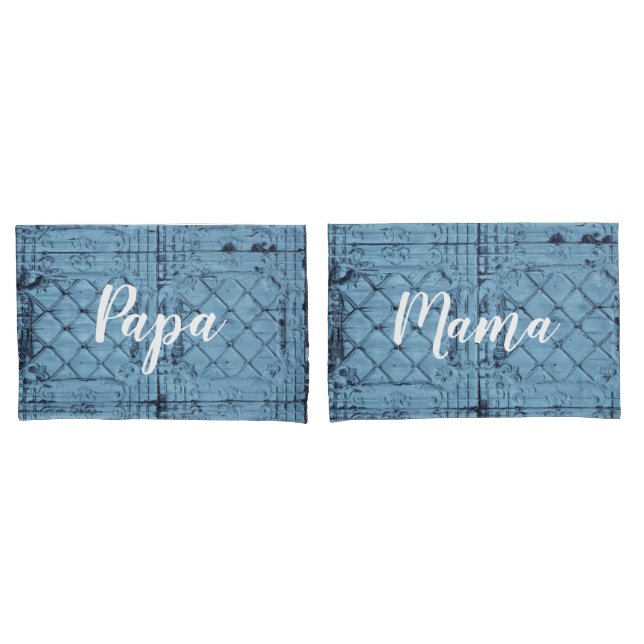 Personalised Pillow Cases Rustic Tin Panel Ceiling (Front-Set)