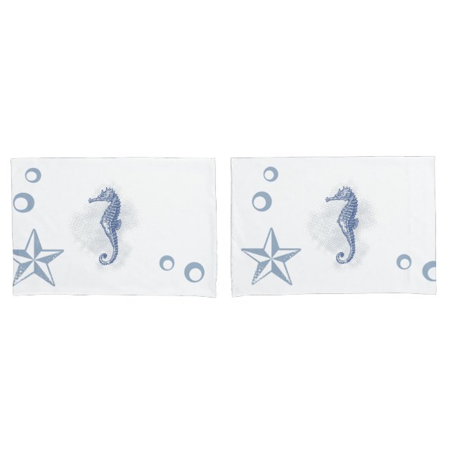 Personalised Pillow Cases Seahorse Ocean Beach (Front-Set)
