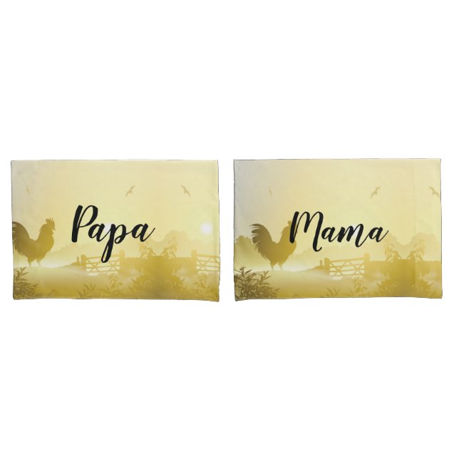 Personalised Pillow Cases Sunny Morning Farm Count (Front-Set)