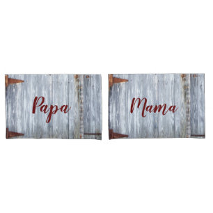 Personalised Pillow Cases White Wash Wood Barn Doo