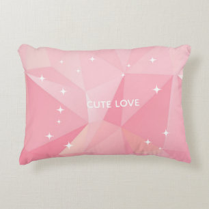 Personalised Pillow – Custom Pink Geometric Design