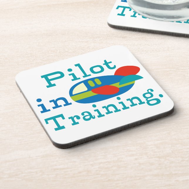 Personalised Pilot in Training Coaster (Left Side)