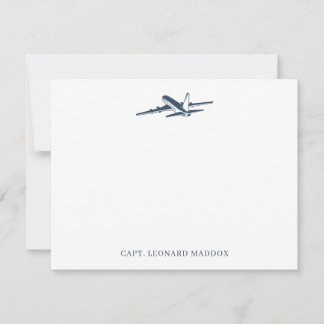Personalised Pilot Stationery Aeroplane Note Cards