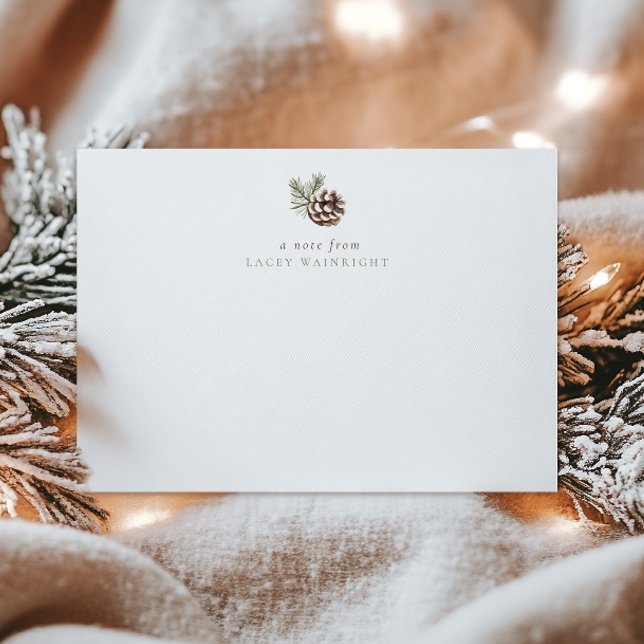 Personalised Pine Cone & Leaves Winter Woodland Card (Creator Uploaded)