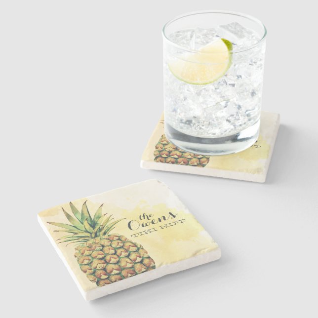 Personalised Pineapple Coasters (Side)
