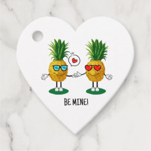 Personalised Pineapple Emoji Love Couple Favour Tags