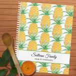 Personalised Pineapple Family Meal Planner<br><div class="desc">This unique Meal Planner features a watercolor pineapple pattern.
Easily customisable with your name and year.
Because we create our own artwork you won't find this exact image from other designers.
Original Watercolor © Michele Davies.</div>