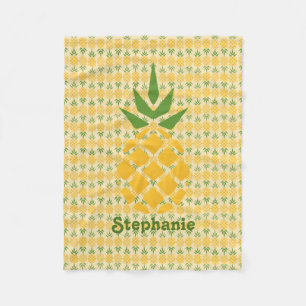 Personalised Pineapple Fleece Blanket