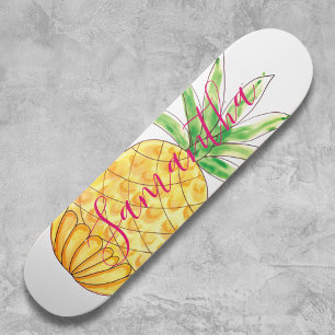 Personalised Pineapple Skateboard