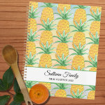 Personalised Pineapple Watercolor Family Meal Planner<br><div class="desc">This unique Meal Planner features a pineapple pattern on a watercolor background.
Easily customisable with your name and year.
Because we create our own artwork you won't find this exact image from other designers.
Original Watercolor © Michele Davies.</div>