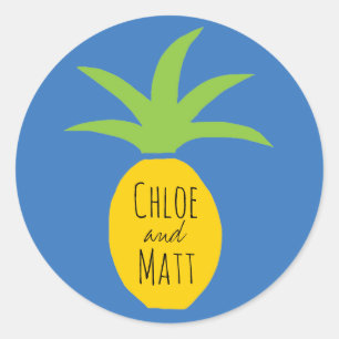 Personalised Pineapple Wedding Favour Stickers