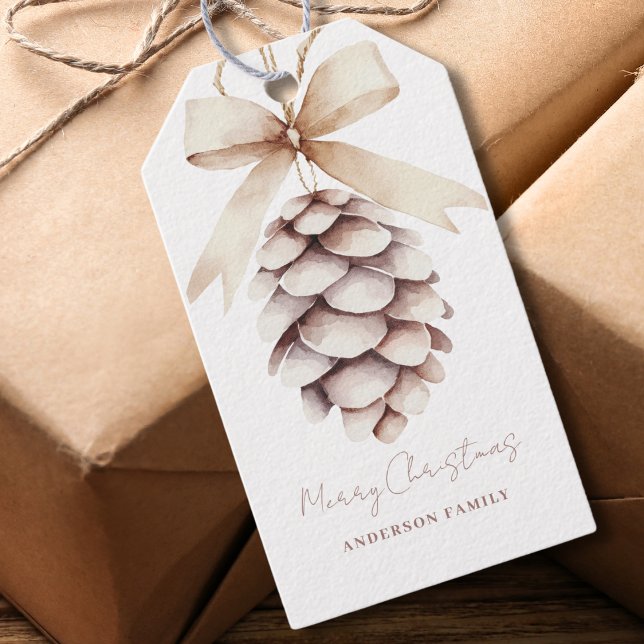 Personalised Pinecone Christmas  Gift Tags (Creator Uploaded)