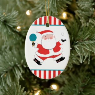 Personalised Ping Pong Ceramic Tree Decoration