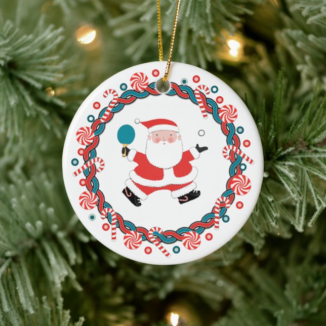 Personalised Ping Pong Holiday Gift Ceramic Tree Decoration (Tree)