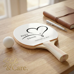 Personalised Ping Pong Paddle Wedding Custom Text 
