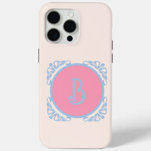 Personalised pink and blue iPhone 15 pro max case