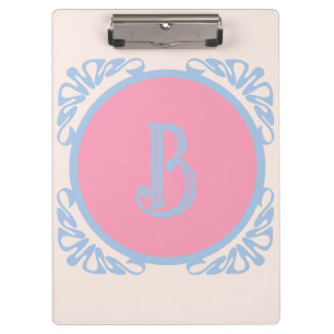 Personalised pink and blue clipboard
