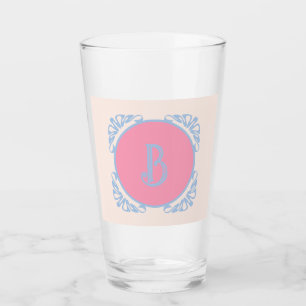 Personalised pink and blue glass