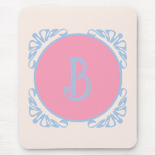 Personalised pink and blue mouse pad