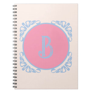 Personalised pink and blue notebook