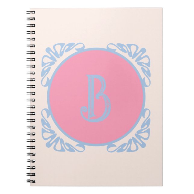 Personalised pink and blue  notebook (Front)