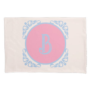 Personalised pink and blue  pillowcase
