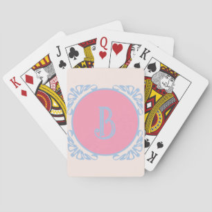 Personalised pink and blue playing cards