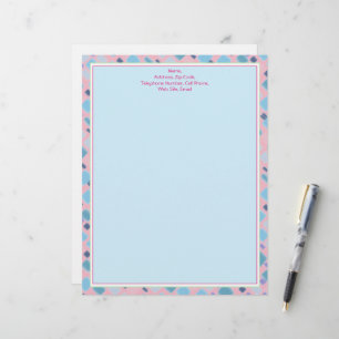 Personalised Pink and Blue Stationary Or Custom Letterhead