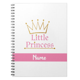 Personalised Pink and Gold Little Princess Notebook