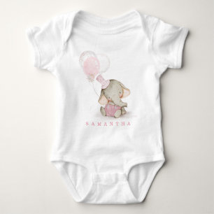 Personalised  Pink and Grey Elephant Shirts