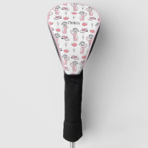 Personalised Pink and White Golf Theme Ladies