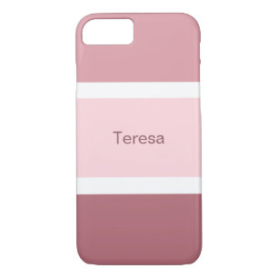 Personalised Pink And White Striped Case-Mate iPhone Case