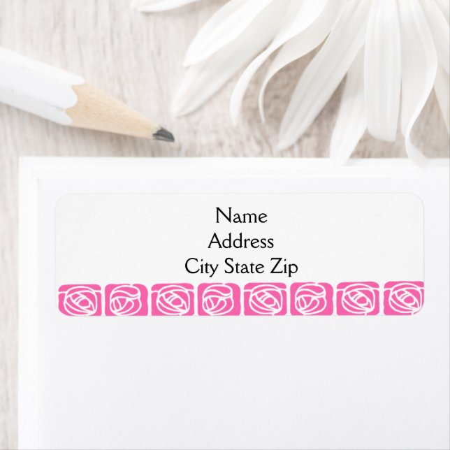 Personalised Pink Art Nouveau Rose  (Insitu)