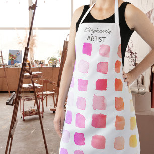 Personalised Pink Artist Apron