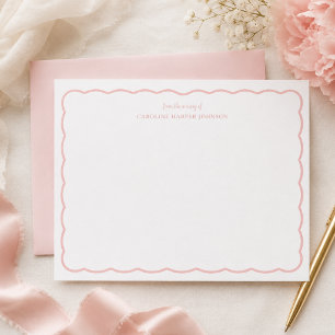 Personalised Pink Baby Shower Notecards