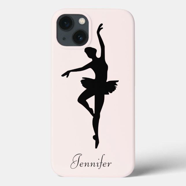 Personalised Pink Ballerina Dance Silhouette Case-Mate iPhone Case (Back)