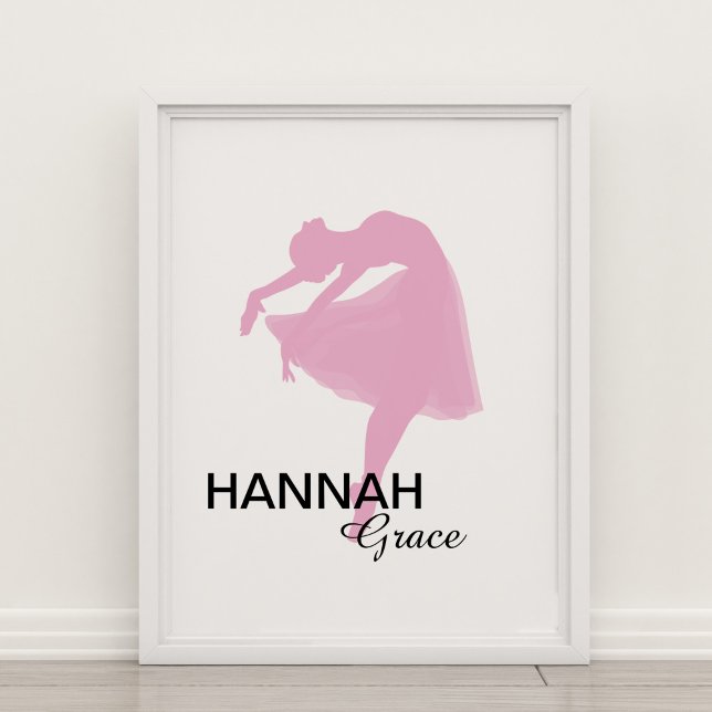 Personalised Pink Ballerina Poster (Creator Uploaded)